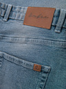 Ombre Clothing Herren-Jeans-Shorts mit umgeschlagenen Beinabschluss - hellblau