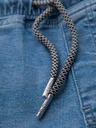 Ombre Clothing Herren-Jeans-Shorts mit umgeschlagenen Beinabschluss - hellblau