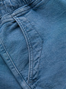Ombre Clothing Herren-Jeans-Shorts mit umgeschlagenen Beinabschluss - hellblau