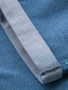Ombre Clothing Herren-Jeans-Shorts mit umgeschlagenen Beinabschluss - hellblau