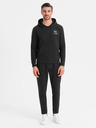Ombre Clothing Herren-Hoodie + Jogginghose - schwarz