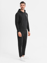 Ombre Clothing Herren-Hoodie + Jogginghose - schwarz