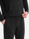 Ombre Clothing Herren-Hoodie + Jogginghose - schwarz