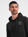 Ombre Clothing Herren-Hoodie + Jogginghose - schwarz