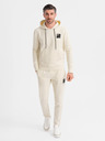 Ombre Clothing Herren-Hoodie + Jogginghose - creme