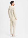 Ombre Clothing Herren-Hoodie + Jogginghose - creme