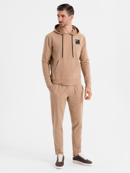 Ombre Clothing Herren-Hoodie + Jogginghose - braun