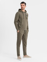 Ombre Clothing Herren-Hoodie + Jogginghose - olivgrün