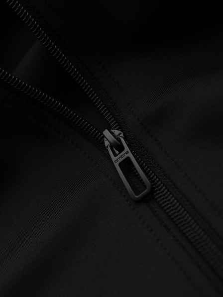 Ombre Clothing Herren-Zip-Hoodie mit Einfassung - schwarz