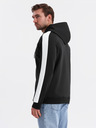 Ombre Clothing Herren-Zip-Hoodie mit Einfassung - schwarz