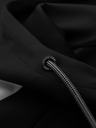 Ombre Clothing Herren-Zip-Hoodie mit Einfassung - schwarz