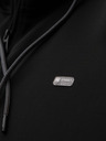 Ombre Clothing Herren-Zip-Hoodie mit Einfassung - schwarz