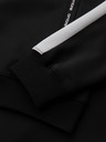 Ombre Clothing Herren-Zip-Hoodie mit Einfassung - schwarz