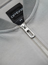 Ombre Clothing Herren-Strick-Bomberjacke - grau