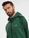Ombre Clothing Herren-Zip-Hoodie mit Einfassung - dunkelgrün