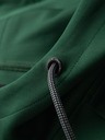 Ombre Clothing Herren-Zip-Hoodie mit Einfassung - dunkelgrün