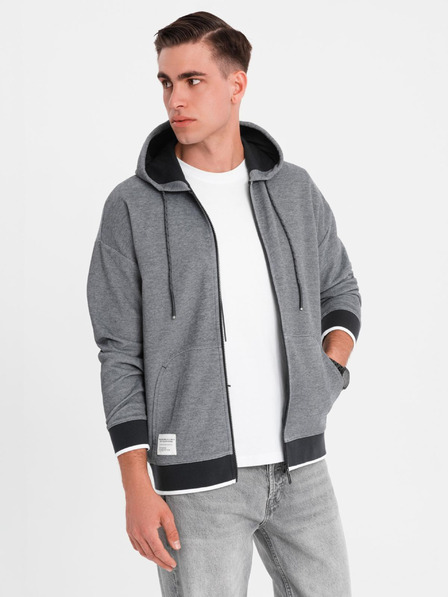 Ombre Clothing Herren-Softshell-Hoodie mit Struktur - schwarz