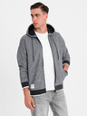 Ombre Clothing Herren-Softshell-Hoodie mit Struktur - schwarz
