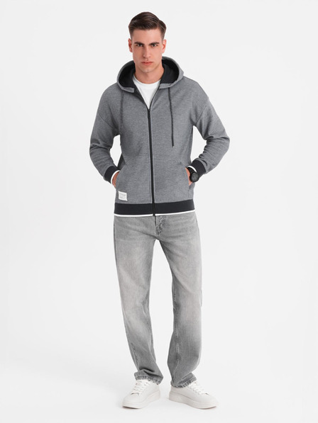 Ombre Clothing Herren-Softshell-Hoodie mit Struktur - schwarz