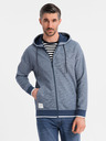 Ombre Clothing Herren-Softshell-Hoodie mit Struktur - dunkelblau