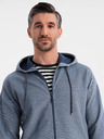 Ombre Clothing Herren-Softshell-Hoodie mit Struktur - dunkelblau