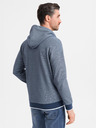 Ombre Clothing Herren-Softshell-Hoodie mit Struktur - dunkelblau