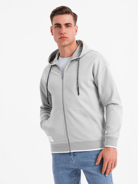 Ombre Clothing Herren-Softshell-Hoodie mit Struktur - grau