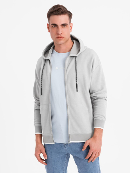 Ombre Clothing Herren-Softshell-Hoodie mit Struktur - grau