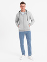 Ombre Clothing Herren-Softshell-Hoodie mit Struktur - grau