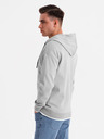 Ombre Clothing Herren-Softshell-Hoodie mit Struktur - grau