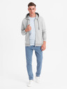 Ombre Clothing Herren-Softshell-Hoodie mit Struktur - grau