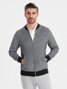 Ombre Clothing Herren-Strick-Bomberjacke - schwarz