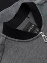 Ombre Clothing Herren-Strick-Bomberjacke - schwarz
