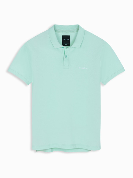 Ombre Clothing Baumwoll-Poloshirt aus Piqué-Strick - minze