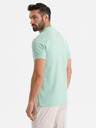 Ombre Clothing Baumwoll-Poloshirt aus Piqué-Strick - minze