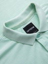 Ombre Clothing Baumwoll-Poloshirt aus Piqué-Strick - minze