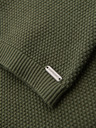 Ombre Clothing Herren-Strickhemd mit feiner Textur - olivgrün