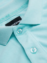 Ombre Clothing Baumwoll-Poloshirt aus Piqué-Strick - blau