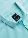 Ombre Clothing Baumwoll-Poloshirt aus Piqué-Strick - blau