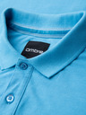 Ombre Clothing Baumwoll-Poloshirt aus Piqué-Strick - hellblau