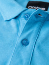 Ombre Clothing Baumwoll-Poloshirt aus Piqué-Strick - hellblau