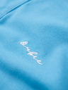 Ombre Clothing Baumwoll-Poloshirt aus Piqué-Strick - hellblau