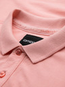 Ombre Clothing Baumwoll-Poloshirt aus Piqué-Strick - rosa