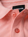 Ombre Clothing Baumwoll-Poloshirt aus Piqué-Strick - rosa