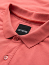 Ombre Clothing Baumwoll-Poloshirt aus Piqué-Strick - koralle