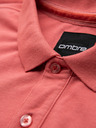 Ombre Clothing Baumwoll-Poloshirt aus Piqué-Strick - koralle