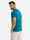 Ombre Clothing Herren-Baumwoll-T-Shirt mit Brusttaschendruck - türkis