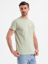 Ombre Clothing Herren-Baumwoll-T-Shirt mit Druck und rundem Ausschnitt - mint