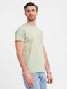 Ombre Clothing Herren-Baumwoll-T-Shirt mit Druck und rundem Ausschnitt - mint
