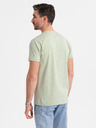 Ombre Clothing Herren-Baumwoll-T-Shirt mit Druck und rundem Ausschnitt - mint